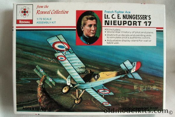 Renwal 1/72 Lt. C.E. Nungessers Nieuport 17, 264 plastic model kit
